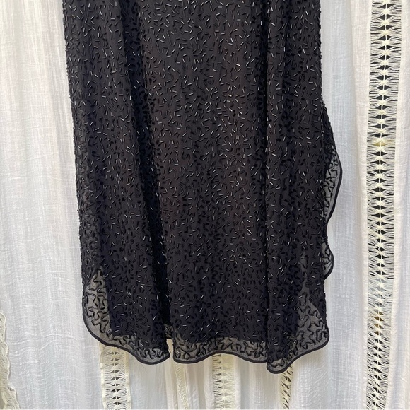 Alice + Olivia Rhea Beaded Party Cocktail Beaded Mini Little Black Dress Small - Picture 7 of 11